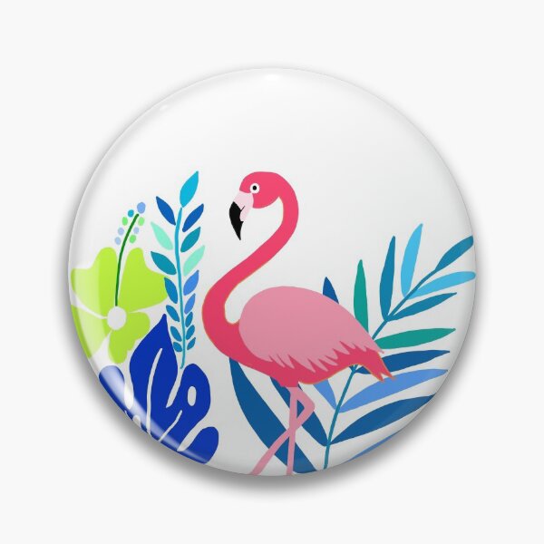 Artikelvorschau, Tropischer Flamingo mit Hibiskusblüte entworfen und verkauft von Shalini Bisht.