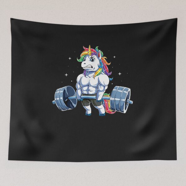 Item preview, Unicorn Weightlifting T shirt Deadlift Fitness Gym Women Tee designed and sold by Tremblay65466.