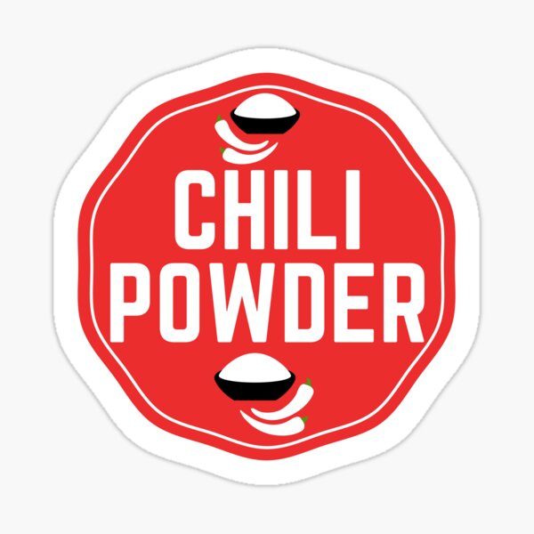 "CHILLI POWDER Red Label " Sticker for Sale by LabelStore Redbubble