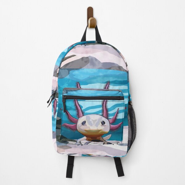 Item preview, Pink Axolotl with water and sand background designed and sold by BeeFoxTree.