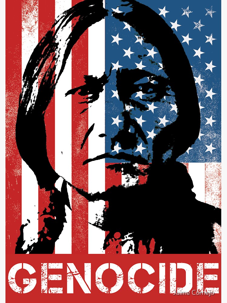 "NATIVE AMERICAN GENOCIDE" Sticker for Sale by Yago Redbubble