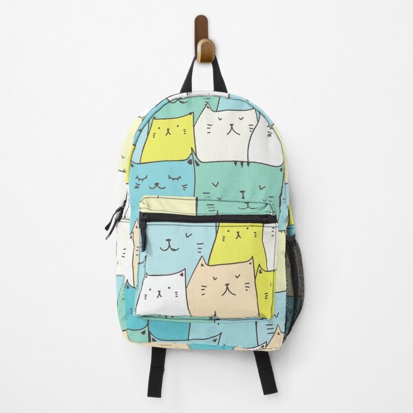 Item preview, Colorful Adorable Cat Seamless Pattern designed and sold by Dream Bloom Gallery.