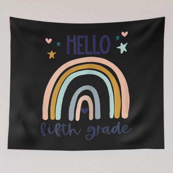Item preview, Hello Fifth Grade Retro Rainbow Cute For Teacher Girls  designed and sold by MoranTyler969.
