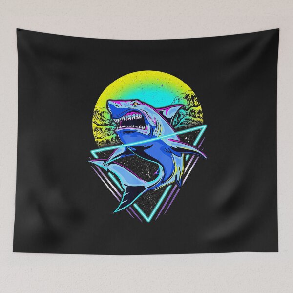 Item preview, Shark Retro Punk 80s 90s designed and sold by Tremblay65466.
