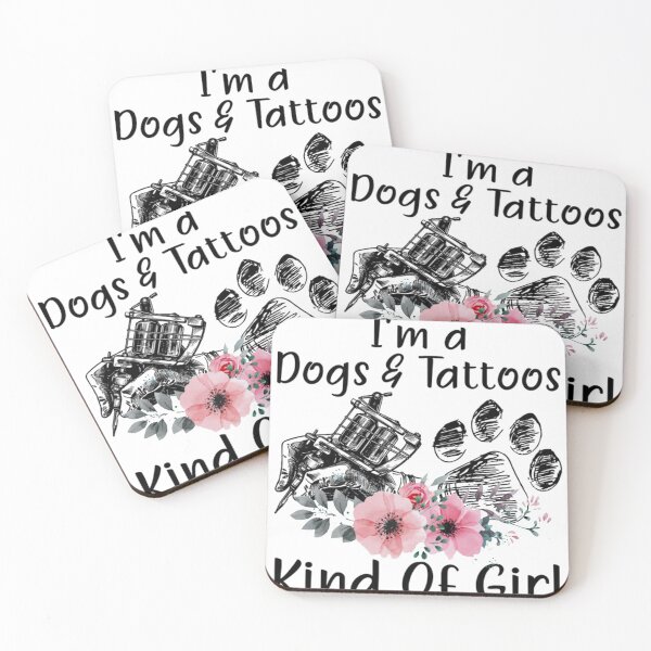 Item preview, I'm a dogs and tattoos kind of girl funny dogs and tattoos lover designed and sold by Ephemeral05.