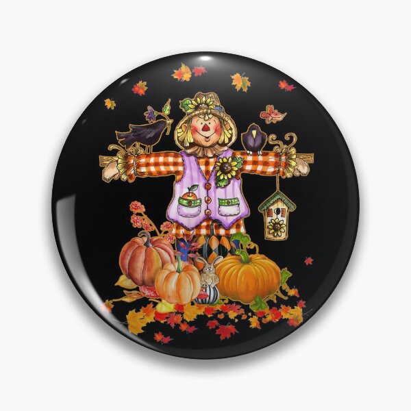 Item preview, Scarecrow Autumn Hello Fall Pumpkin Thanksgiving Halloween Shirt designed and sold by FirstTouch.