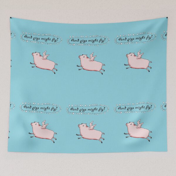 Item preview, Pigs might fly, humor. designed and sold by Mary Taylor.