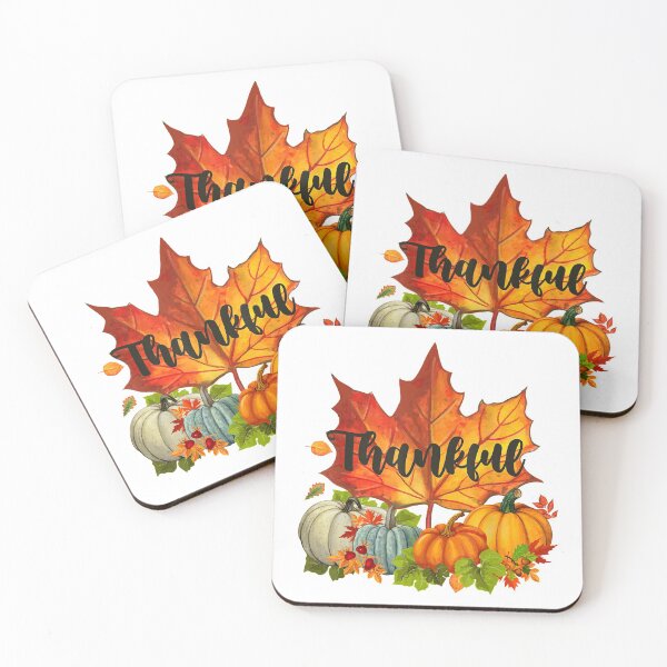 Item preview, Happpy Thanksgiving Day Autumn Fall Maple Leaves Thankful designed and sold by FirstTouch.