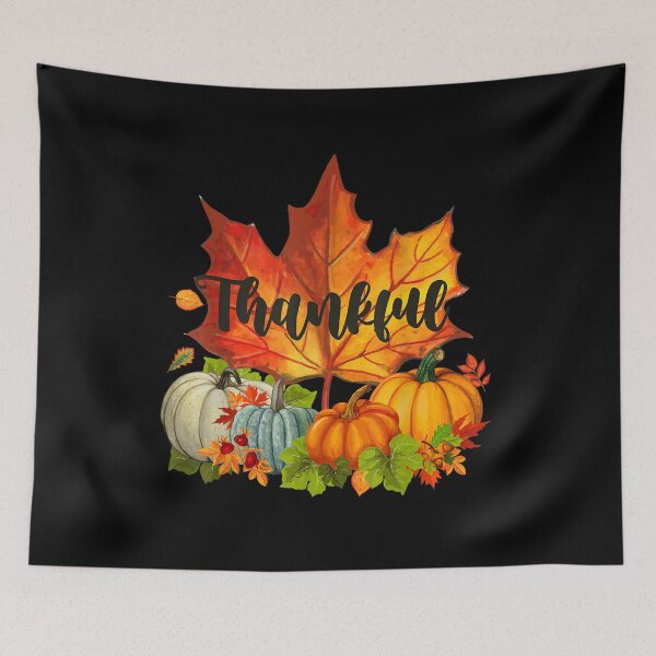 Item preview, Happpy Thanksgiving Day Autumn Fall Maple Leaves Thankful designed and sold by FirstTouch.