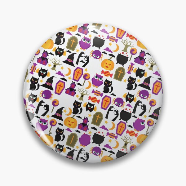 Item preview, Halloween scary Ghost Owl Black Cat Candy Lollipop Old Hose Pumpkin Seamless Pattern designed and sold by NOorYES.