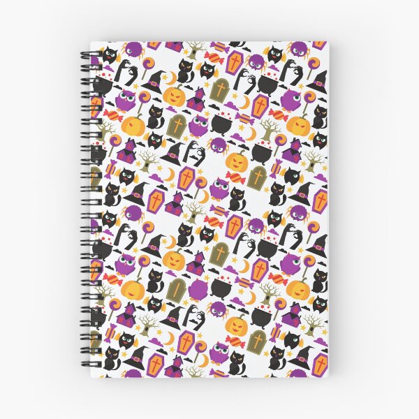 Item preview, Halloween scary Ghost Owl Black Cat Candy Lollipop Old Hose Pumpkin Seamless Pattern designed and sold by NOorYES.