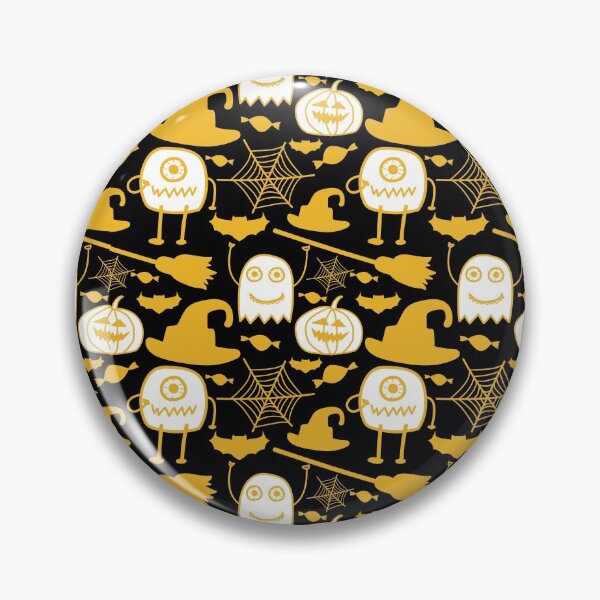 Item preview, Halloween scary Ghost Owl Black Cat Candy Lollipop Old Hose Pumpkin Seamless Pattern designed and sold by NOorYES.