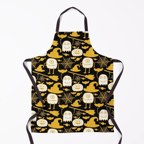 Item preview, Halloween scary Ghost Owl Black Cat Candy Lollipop Old Hose Pumpkin Seamless Pattern designed and sold by NOorYES.