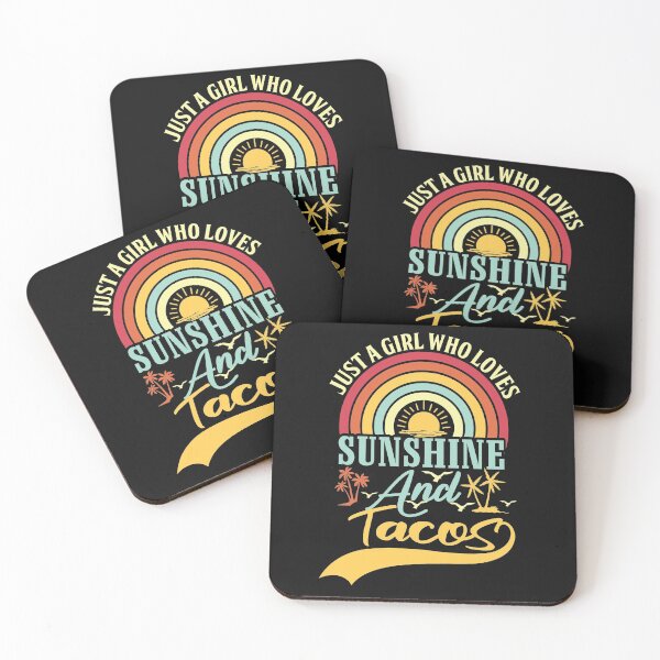 Item preview, Just A Girl Who Loves Sunshine And Tacos designed and sold by YueHeng Creates ⭐⭐⭐⭐⭐.