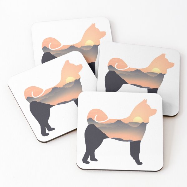Item preview, Akita Dog Silhouette Sun Mountain Akita inu Gift designed and sold by alaechamlal.