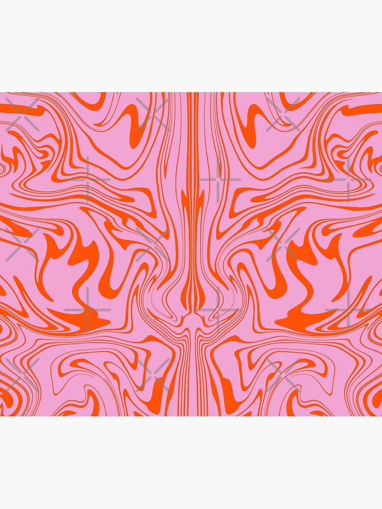 Discover Abstract Retro Pink and Orange 70s Swirl Shower Curtain