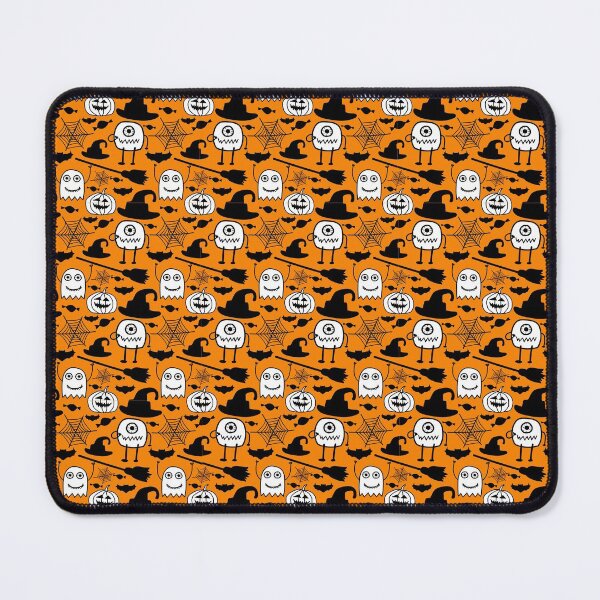 Item preview, Halloween scary Ghost Owl Black Cat Candy Lollipop Old Hose Pumpkin Seamless Pattern designed and sold by NOorYES.