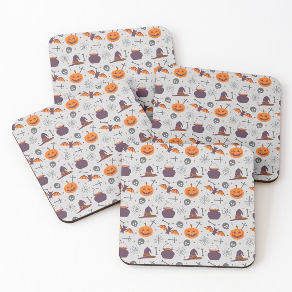 Item preview, Halloween scary Ghost Owl Black Cat Candy Lollipop Old Hose Pumpkin Seamless Pattern designed and sold by NOorYES.