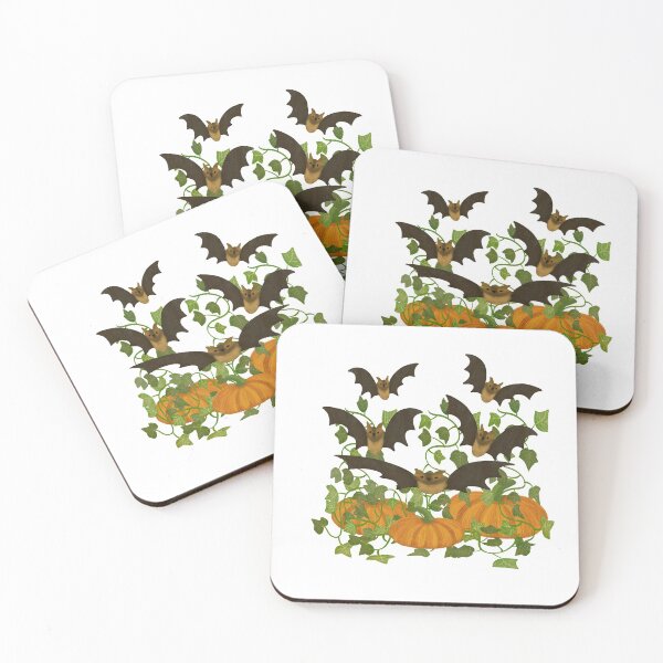 Item preview, Bats and Pumpkins and Autumn Leaves Halloween Themed Digital Artwork designed and sold by PrintHatcher.