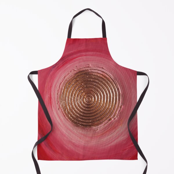 Item preview, Red sunrise Sun abstract painting by Ksavera designed and sold by KsaveraArt.