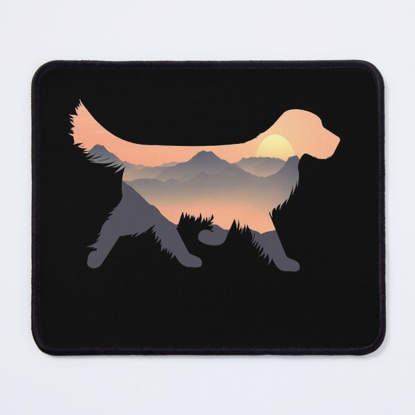Item preview, Golden Retriever Dog Silhouette Sun Mountain Gift designed and sold by alaechamlal.