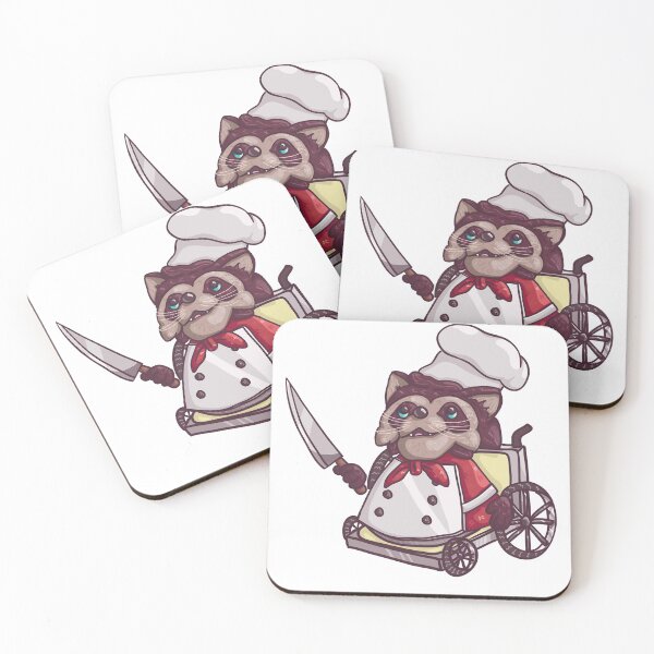 Item preview, Cooking With Teammates Is Very Fun Overcooked Game  Wheelchair Raccoon Chef Premium Berlin designed and sold by FolgeOvercooked.