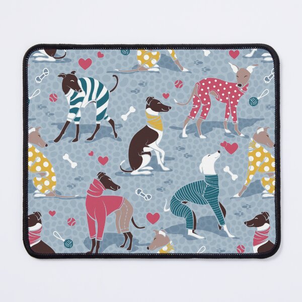 Item preview, Greyhounds dogwalk // pale blue background designed and sold by SelmaCardoso.