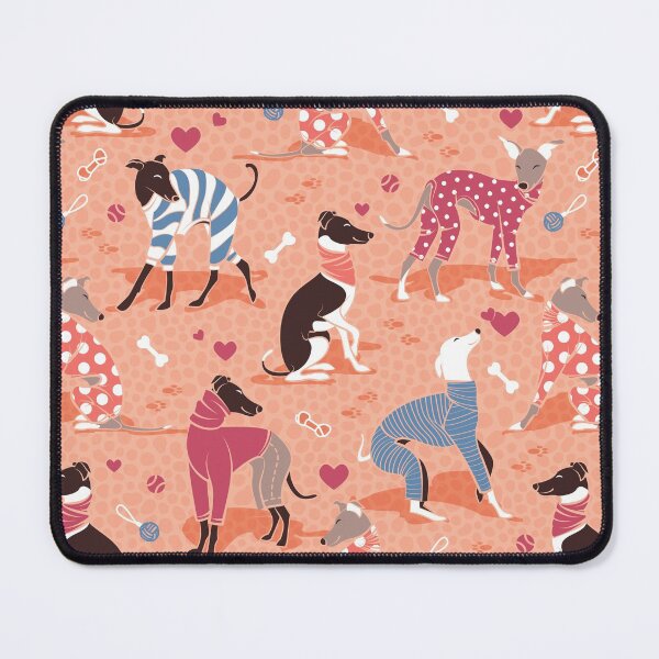Item preview, Greyhounds dogwalk // coral background designed and sold by SelmaCardoso.