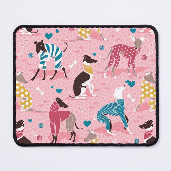 Item preview, Greyhounds dogwalk // pastel pink background designed and sold by SelmaCardoso.