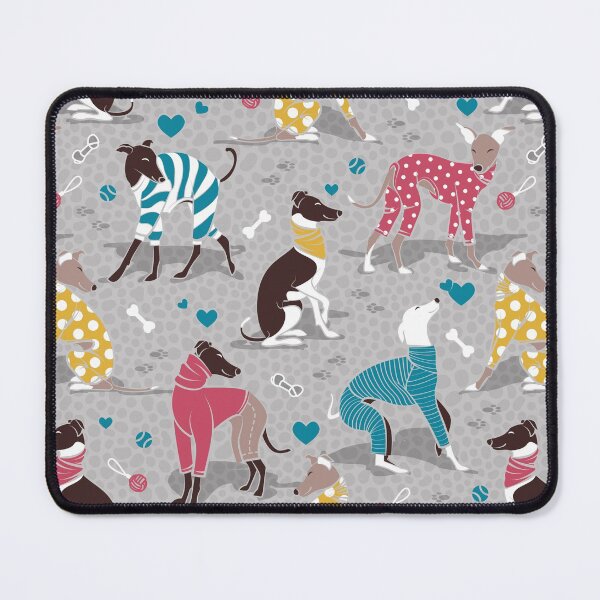Item preview, Greyhounds dogwalk // grey background designed and sold by SelmaCardoso.