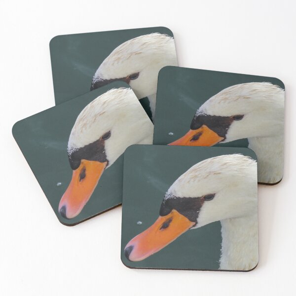 Item preview, Close up of white swans head designed and sold by Ann Biddlecombe.