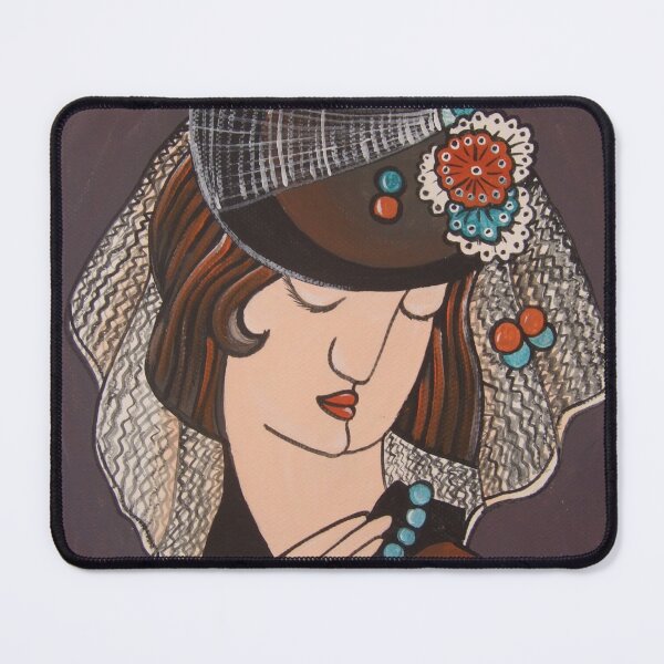 Item preview, Lady portrait - Hommage painting by Ksavera designed and sold by KsaveraArt.