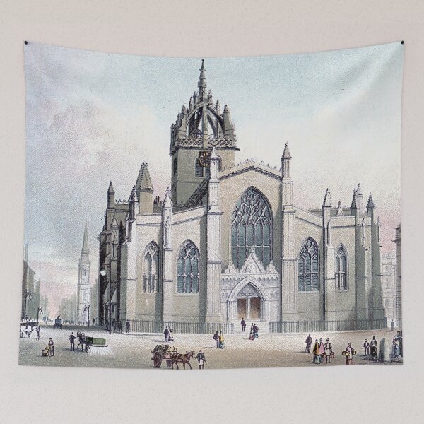 Item preview, Vintage Illustration of St Giles' Cathedral, Old Town Edinburgh designed and sold by yourscotland.