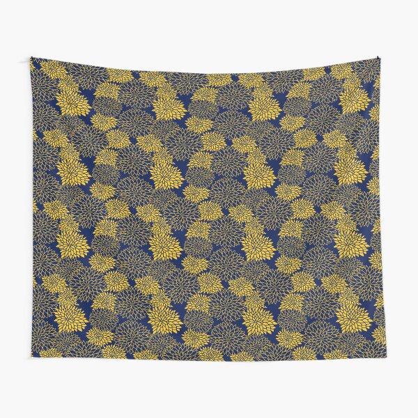 Japanese Pattern WAGARA of Japanese Chrysanthemum Design Tapestry