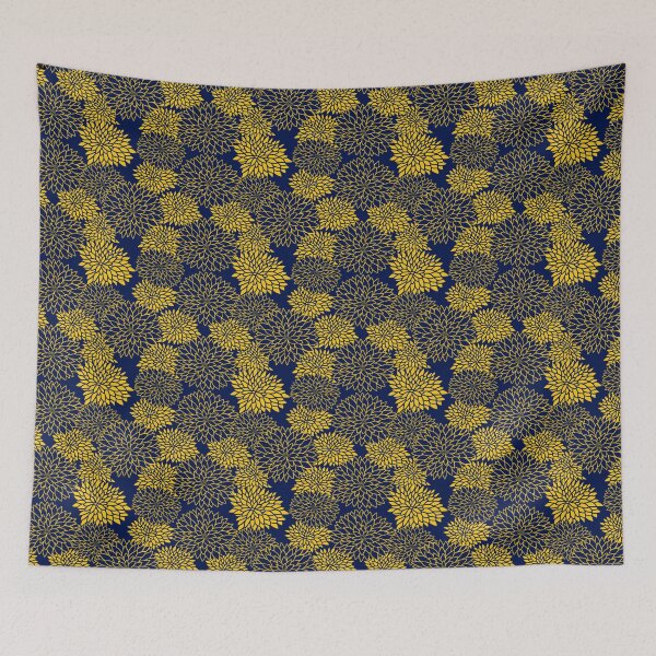Item preview, Japanese Pattern WAGARA of Japanese Chrysanthemum Design designed and sold by monodesigns.