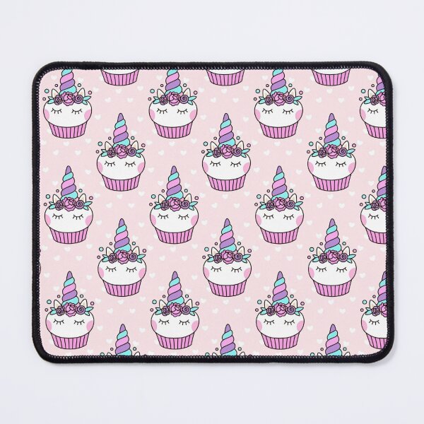 Item preview, Cute Unicorn Cupcake Pattern on a Pink Background with White Heart, Unicorn Cupcake Pattern, Cupcake Pattern, Unicorn, Cupcake designed and sold by graphic-genie.