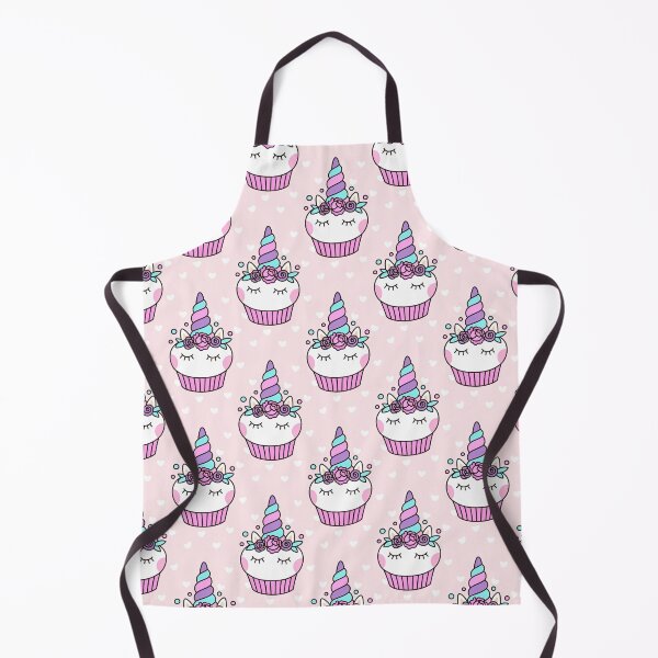 Item preview, Cute Unicorn Cupcake Pattern on a Pink Background with White Heart, Unicorn Cupcake Pattern, Cupcake Pattern, Unicorn, Cupcake designed and sold by graphic-genie.