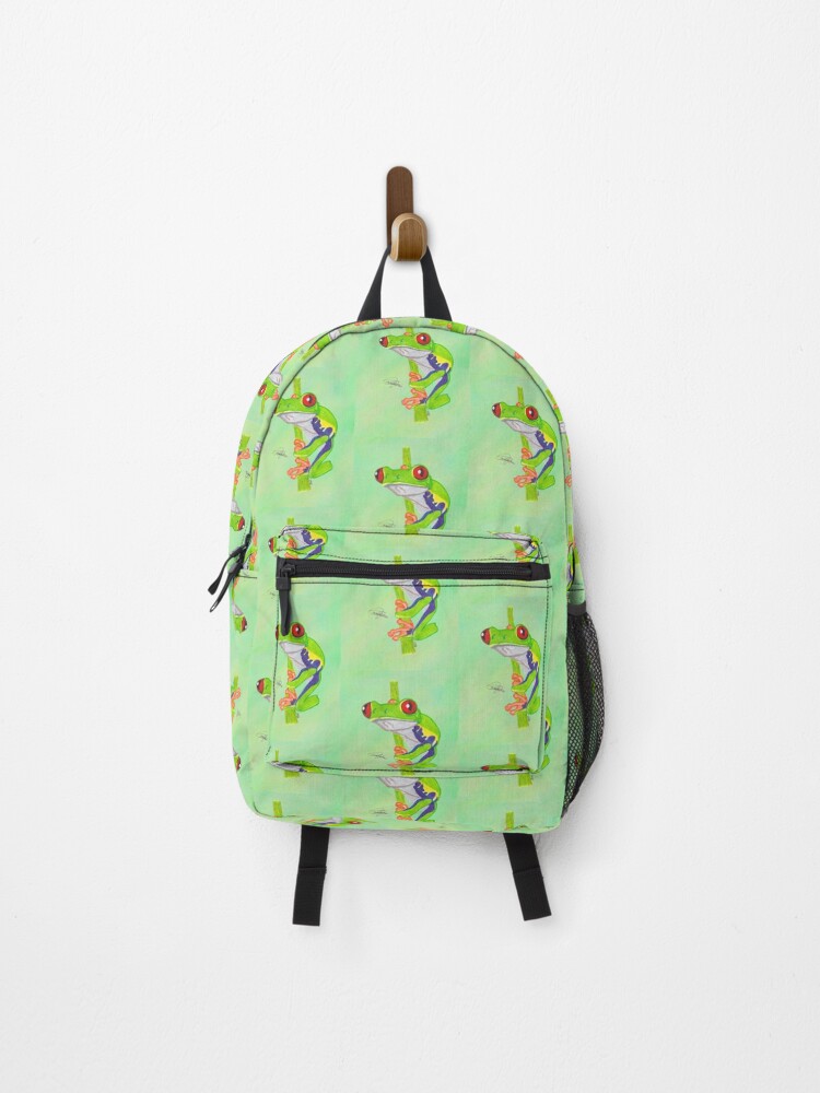 Thumbnail 1 of 3, Backpack, Red Eyed Tree Frog designed and sold by BeritValk.