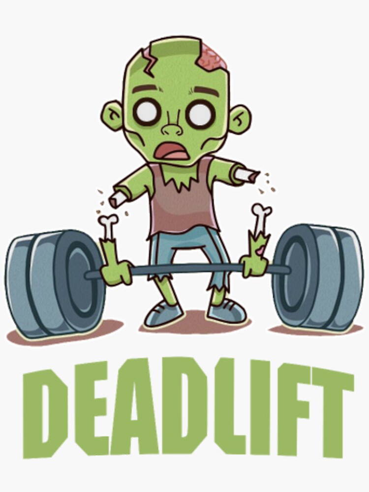 "Weight Lifting Deadlift Zombie" Sticker for Sale by Sudde00 Redbubble