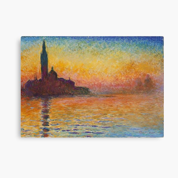 Claude Monet: San Giorgio Maggiore at Dusk, 1908 Canvas Print