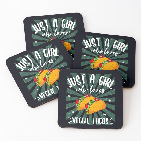 Item preview, Just A Girls Who Loves Veggie Tacos - Fun Vegan Taco Humor designed and sold by GreenSlate.