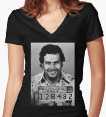 Pablo Escobar Women's Fitted V-Neck T-Shirt