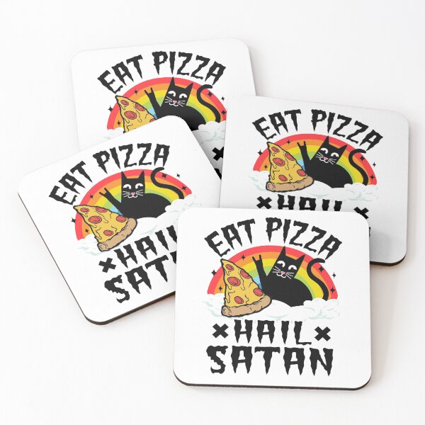 Item preview, Eat Pizza Hail Satan Funny Death Metal designed and sold by Stronzi.