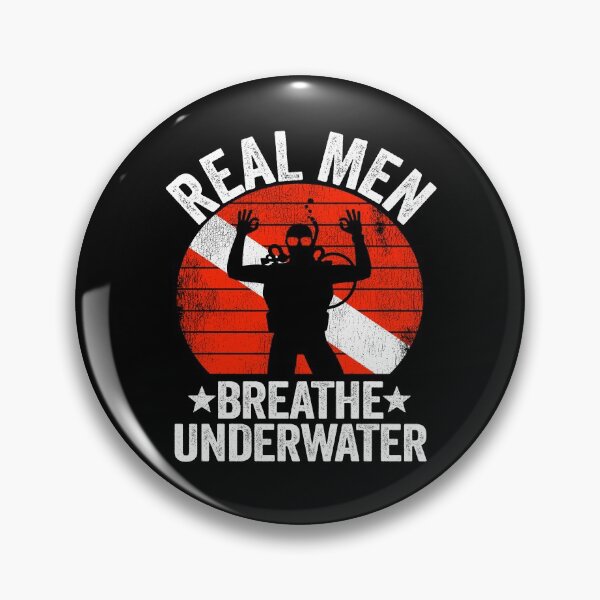 Item preview, Real Men Breathe Underwater Scuba Diving Diver Down Flag designed and sold by Stronzi.