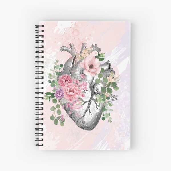 Item preview, Bloom Floral Heart Human Anatomy pink roses flowers designed and sold by Collagedream.