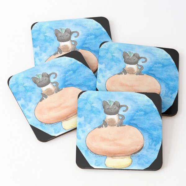 Item preview, Cat on mushroom designed and sold by Lilou-Yggdrasil.