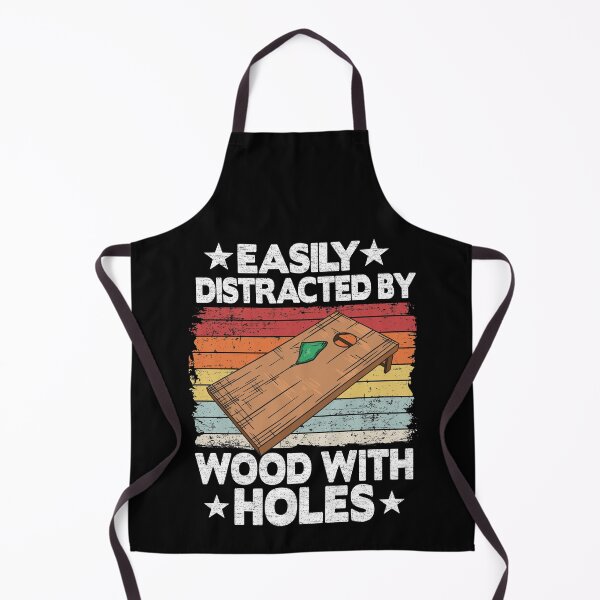 Item preview, Easily Distracted By Wood With Holes Bean Bag Toss Cornhole designed and sold by Stronzi.