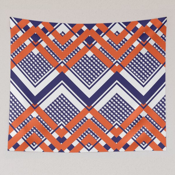 Item preview, Orange and Blue zig zag pattern designed and sold by BLMcreations.