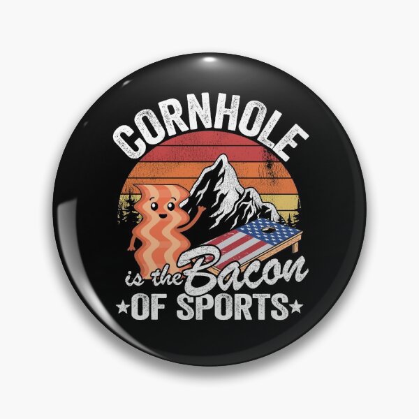 Item preview, Cornhole Is The Bacon Of Sports Retro Sunset Bean Bag Toss designed and sold by Stronzi.