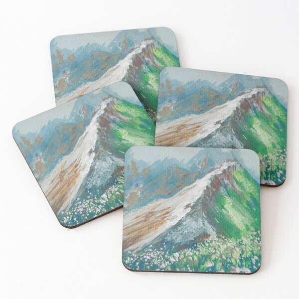 Item preview, gouache bright mountain designed and sold by stuffedpeanuts.
